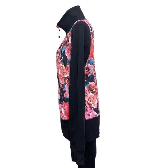 Lululemon Asana Secret Garden Floral Print Jacket Full Zip Stretch size 8 - Picture 4 of 10